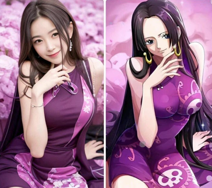 AI Brings Game Characters and Mona Lisa to Life with Stunning Realism 1 One Piece characters are beloved by fans, including beautiful female figures.