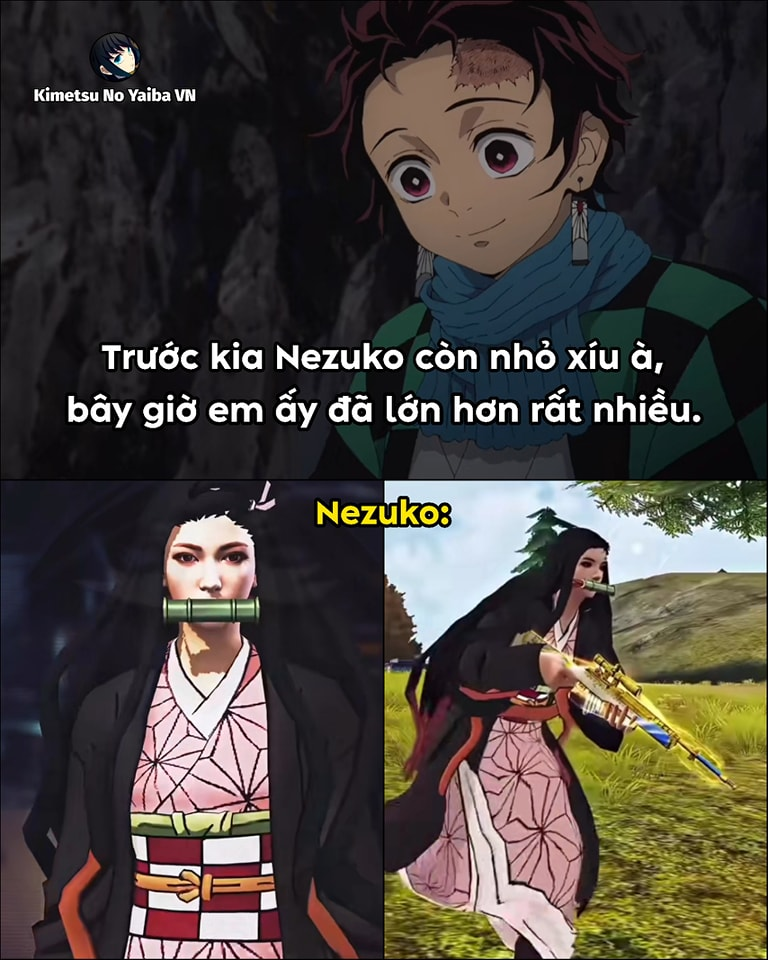 Free Fire's Wild Nezuko Redesign Sparks Backlash 1 Nezuko’s bizarre redesign by Free Fire’s team (Source: Kimetsu No Yaiba VN).