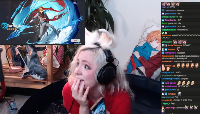 Streamer Zepla HQ Nails Genshin 5-Star Duo in Hot Tub Challenge 4 Pulling 5-star characters in Genshin has never been this easy...
