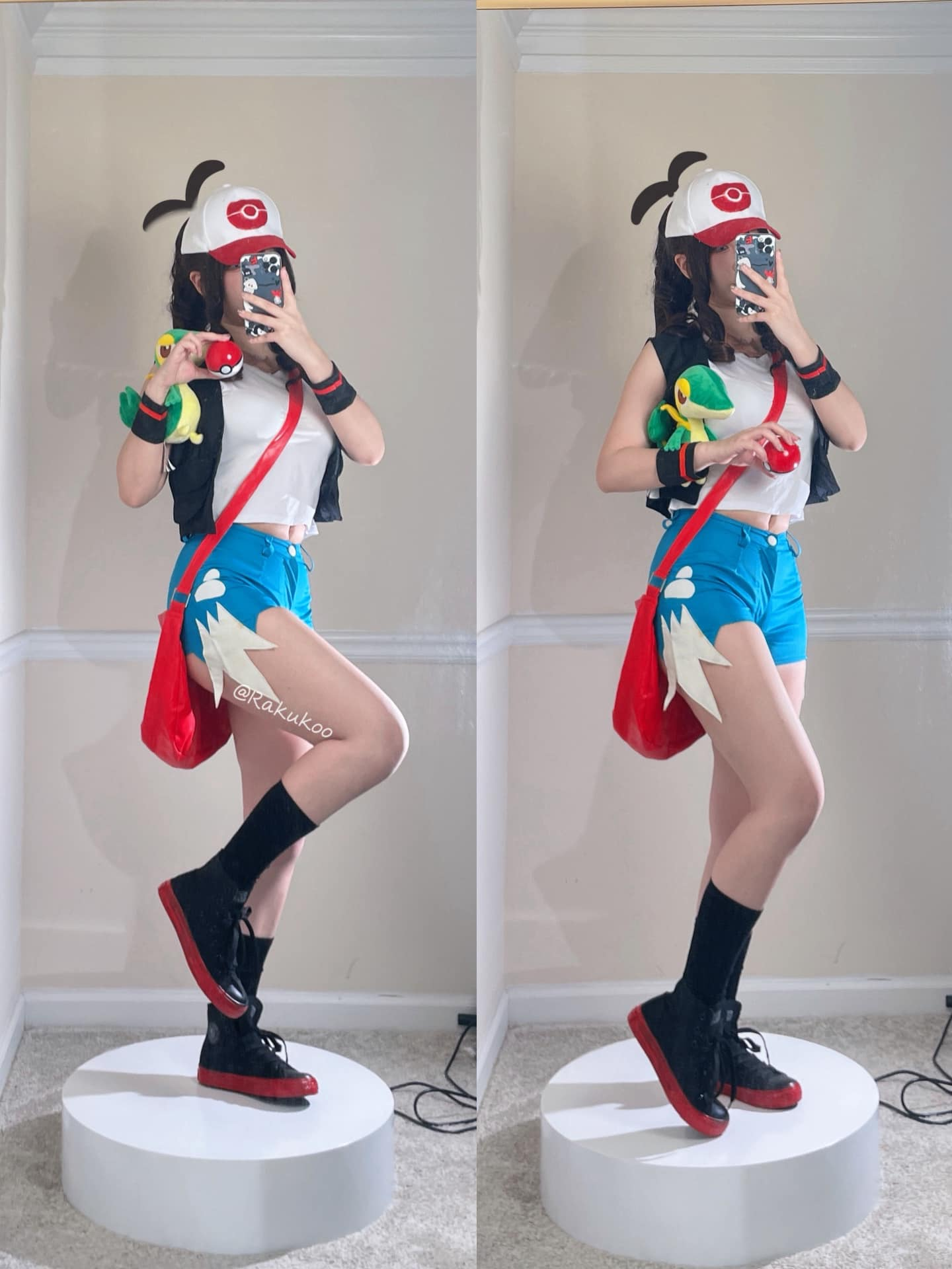 Cosplayer Transforms Into Pokémon Trainer Satoshi with Stunning Look 4 Rakuko posing as Pokémon trainer Satoshi