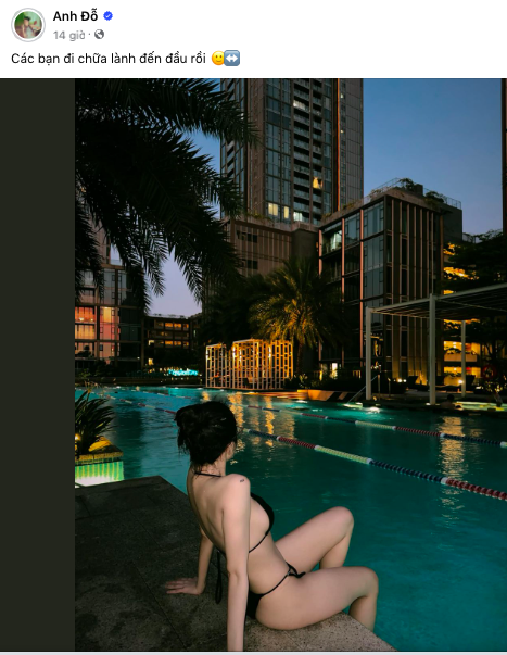 Trâm Anh Stuns Fans with Stunning Side Profile Bikini Shot 2 Trâm Anh’s figure steals the spotlight.