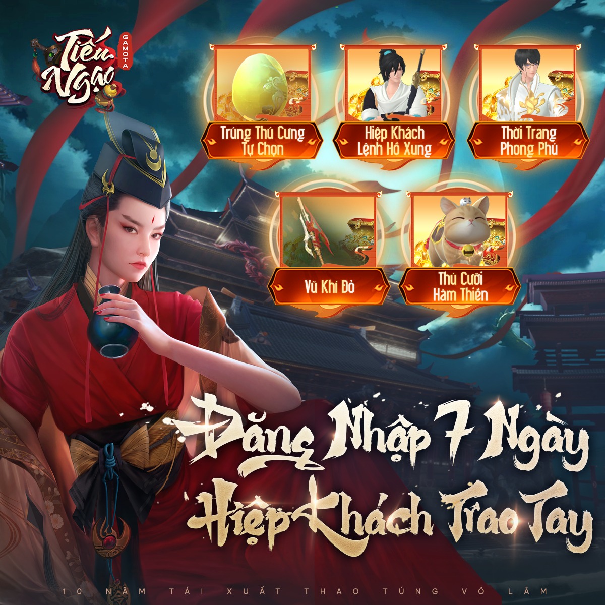 Tiếu Ngạo - Gamota first top-up rewards