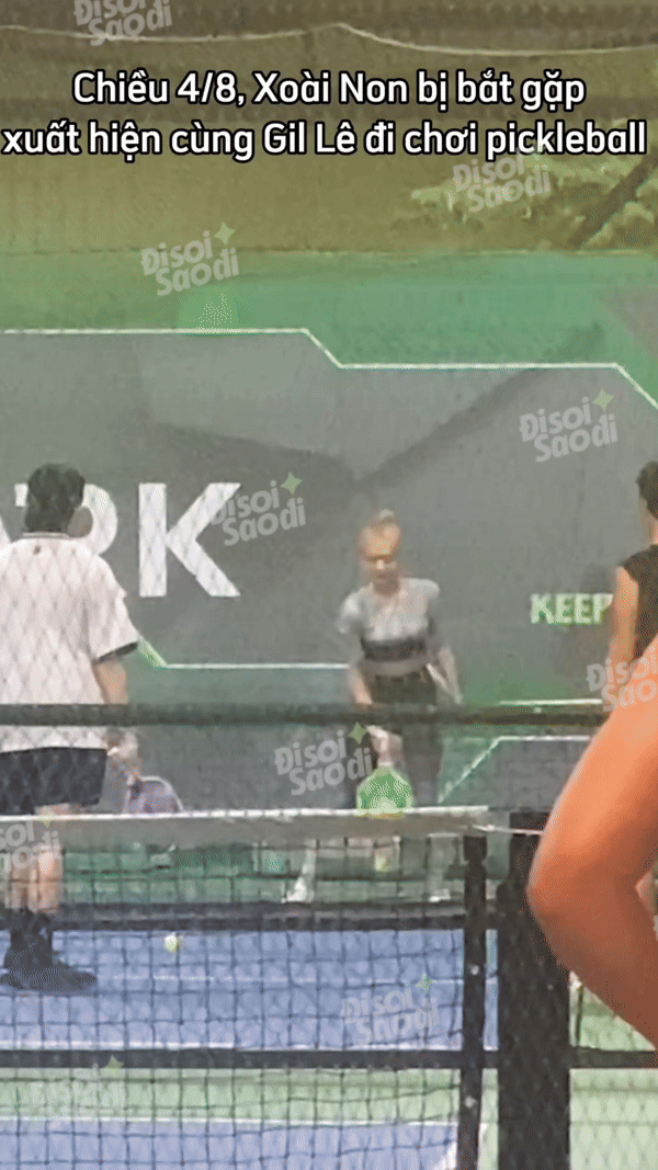 Both happily training on the court