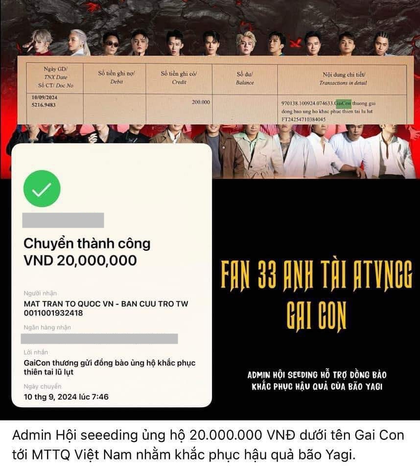 Support page for Anh Trai Vuot Ngan Chong Gai also accused of faking receipts