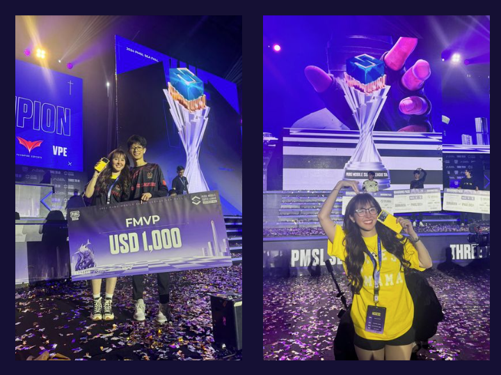 PUBG Mobile Star LeVis Shines On and Off the Field 2 Ngân Sát Thủ supporting LeVis at the event