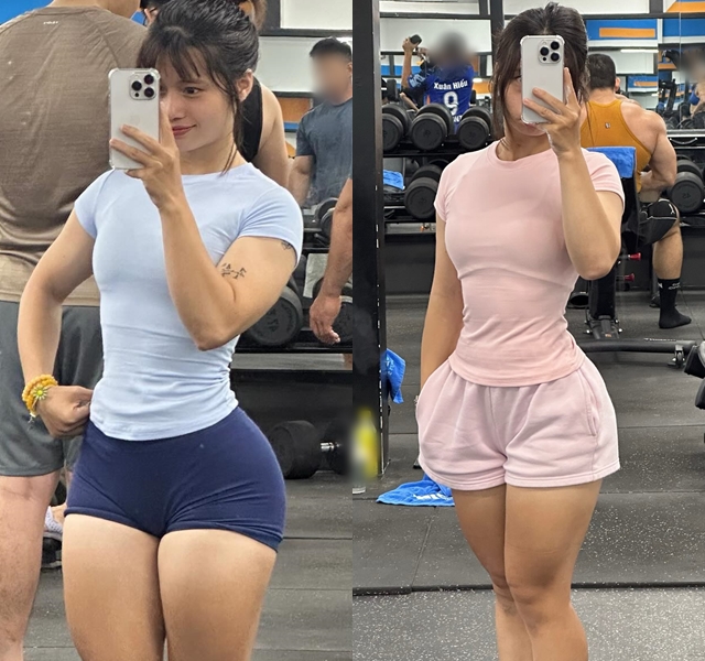 Gym Leader With 93cm Curves Sparks Photoshop Debate 2 These photos were taken with a regular camera, clearly showing her slim waist and full hips. Photo: NVCC.