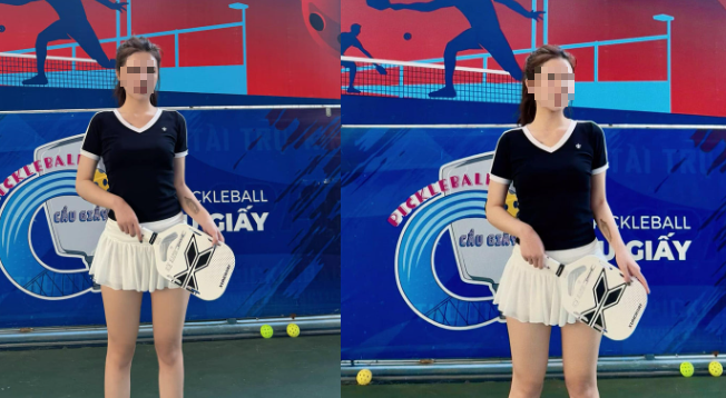 Pickleball Player Faces Drama After Edited Lingerie Photos Leak 1 Original photo posted by the woman.
