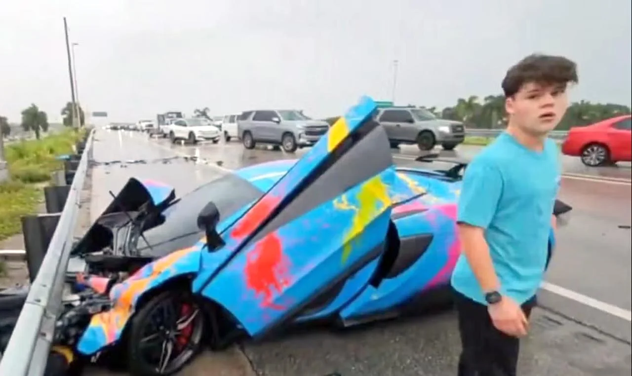 Jack Doherty filming the crash aftermath
