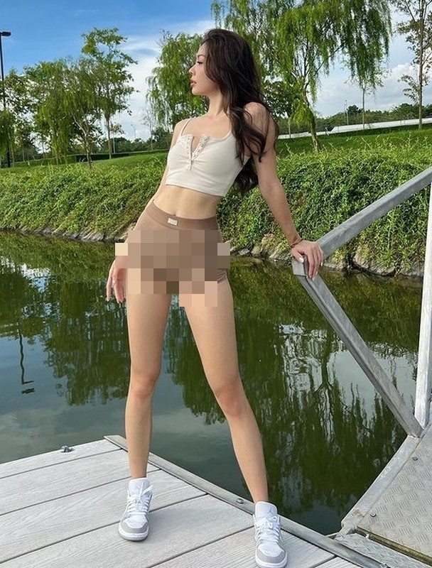 Kyona Teo in tight gym wear causing stir