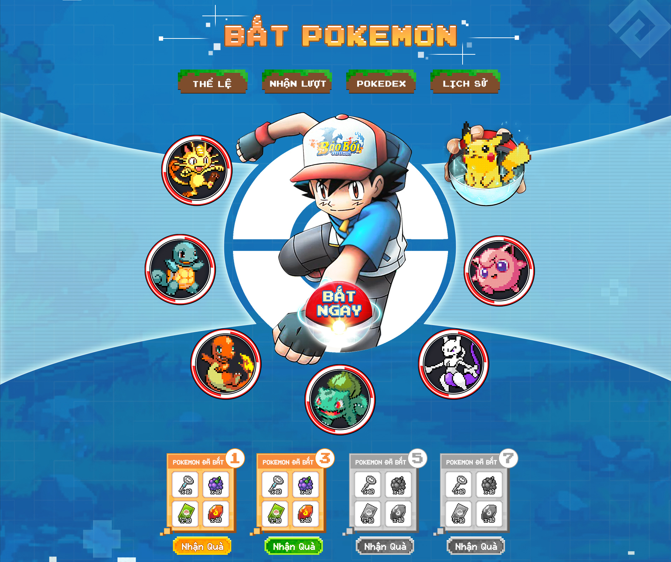 Pokeball throwing event in Bảo Bối Origin