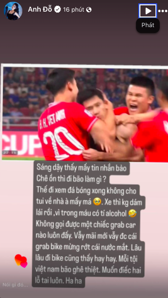 Tram Anh's explanation on social media