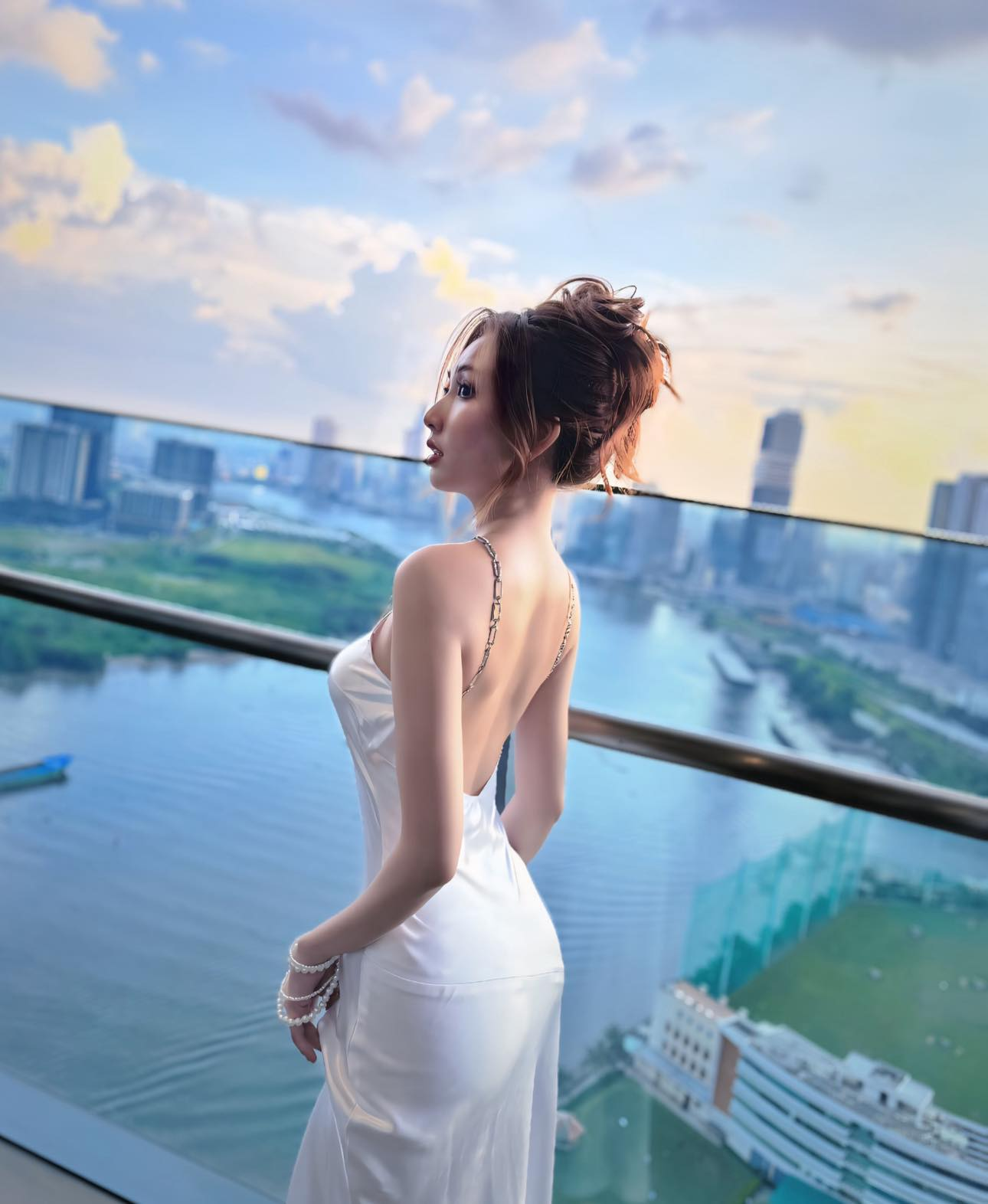 Thanh Mèo Goes Viral in Tight Tape Dress, Reveals Shy Side 2 Thanh Mèo at an event