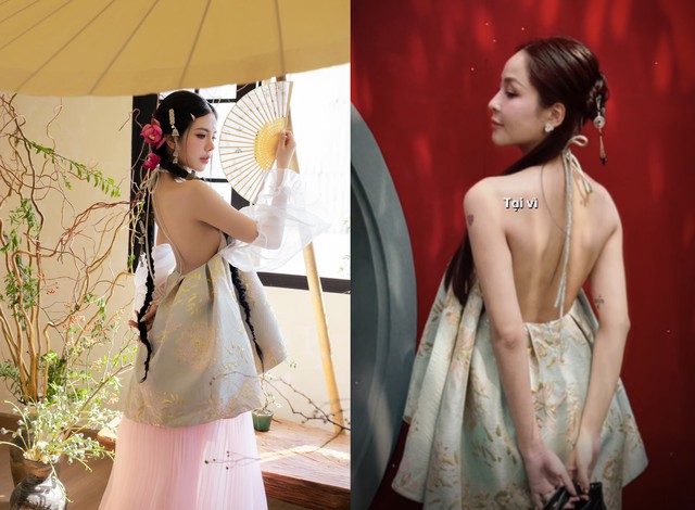 Trâm Anh Stuns in Bold Outfit Despite Similar Look to Mai Dora 3 Mai Dora in a similar backless outfit