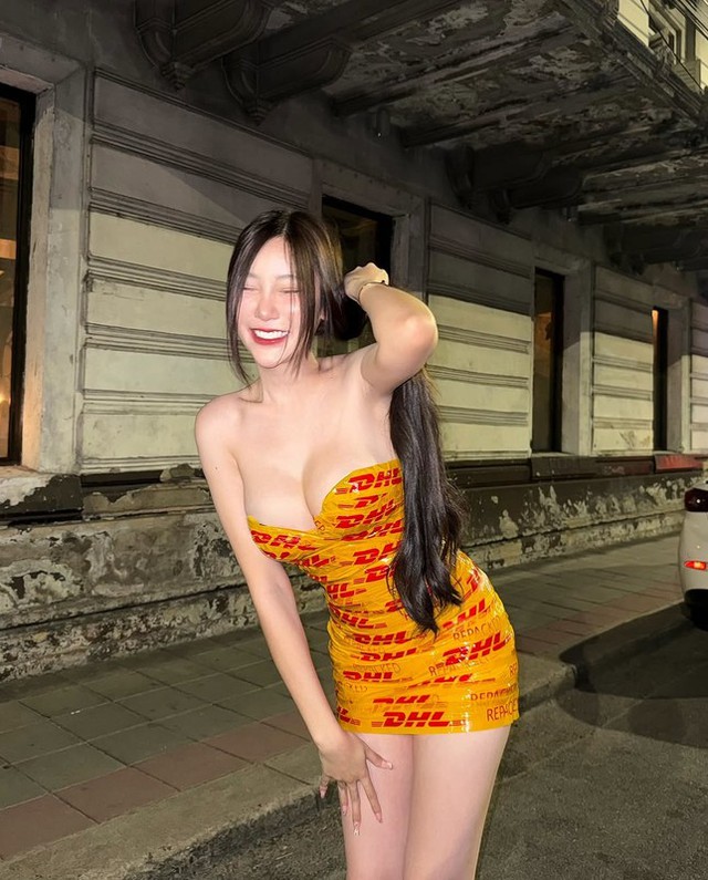 Thai Hot Girl Stuns Fans with Bold Tape Dress Trend 7 Sexy tape dress look by Natpaphat Ounboontan