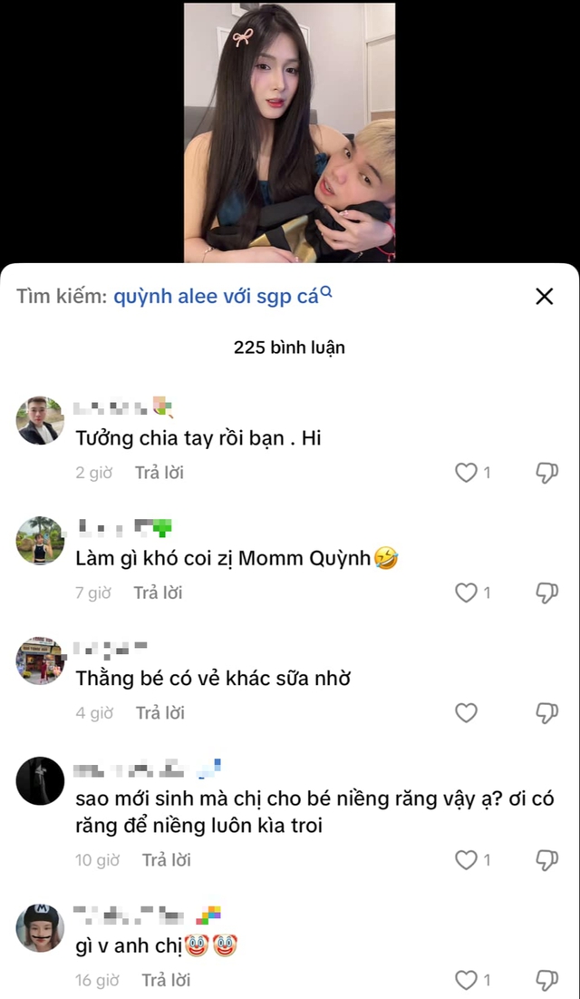 Quỳnh Alee’s Sweet Clip with Boyfriend SGP Fish Stuns Fans 6 Quỳnh Alee and SGP Fish close moment