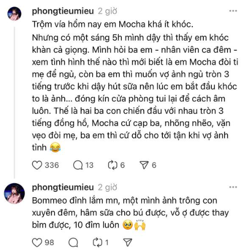 MC Minh Nghi Shares How Husband Bomman Cares for Her During Maternity 2 Bomman caring for baby Mocha