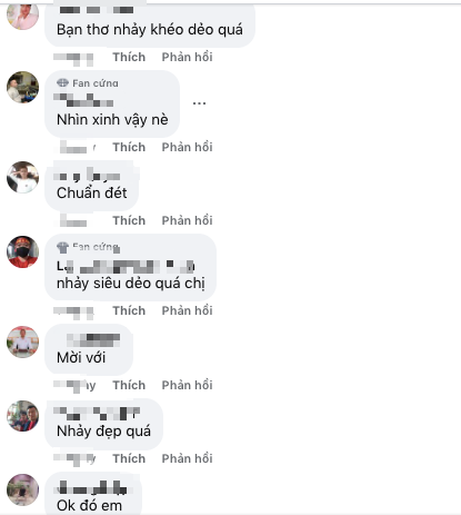 Fans praising Anh Tho's dance video