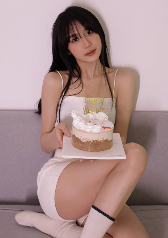 Mina Young in sheer outfit