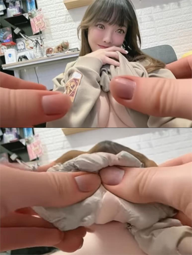 Streamer Denka Nails Clay Trend with Stunning Transformation 1 Denka posing for the viral clay effect video