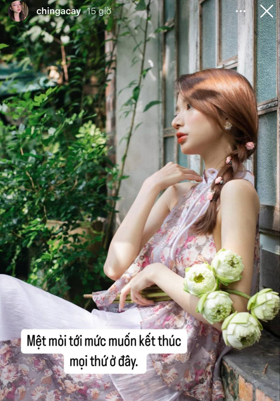 Chi Củ Cải emotional post
