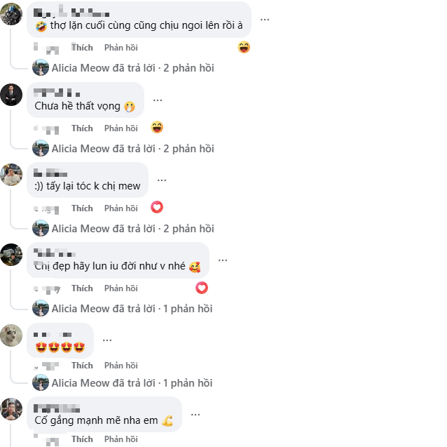 Another screenshot of Alicia Meow's message
