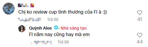 Quỳnh Alee's calm comment on Team Flash