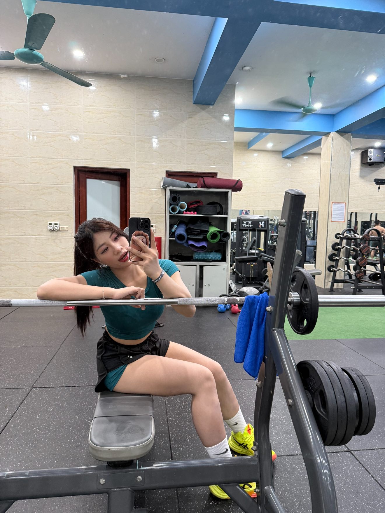 Wrestler Anh Tho Stuns Fans with Bikini Look 4 Anh Tho working out at the gym