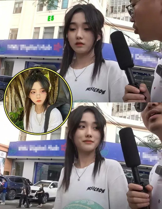 Hoai Thu at an interview