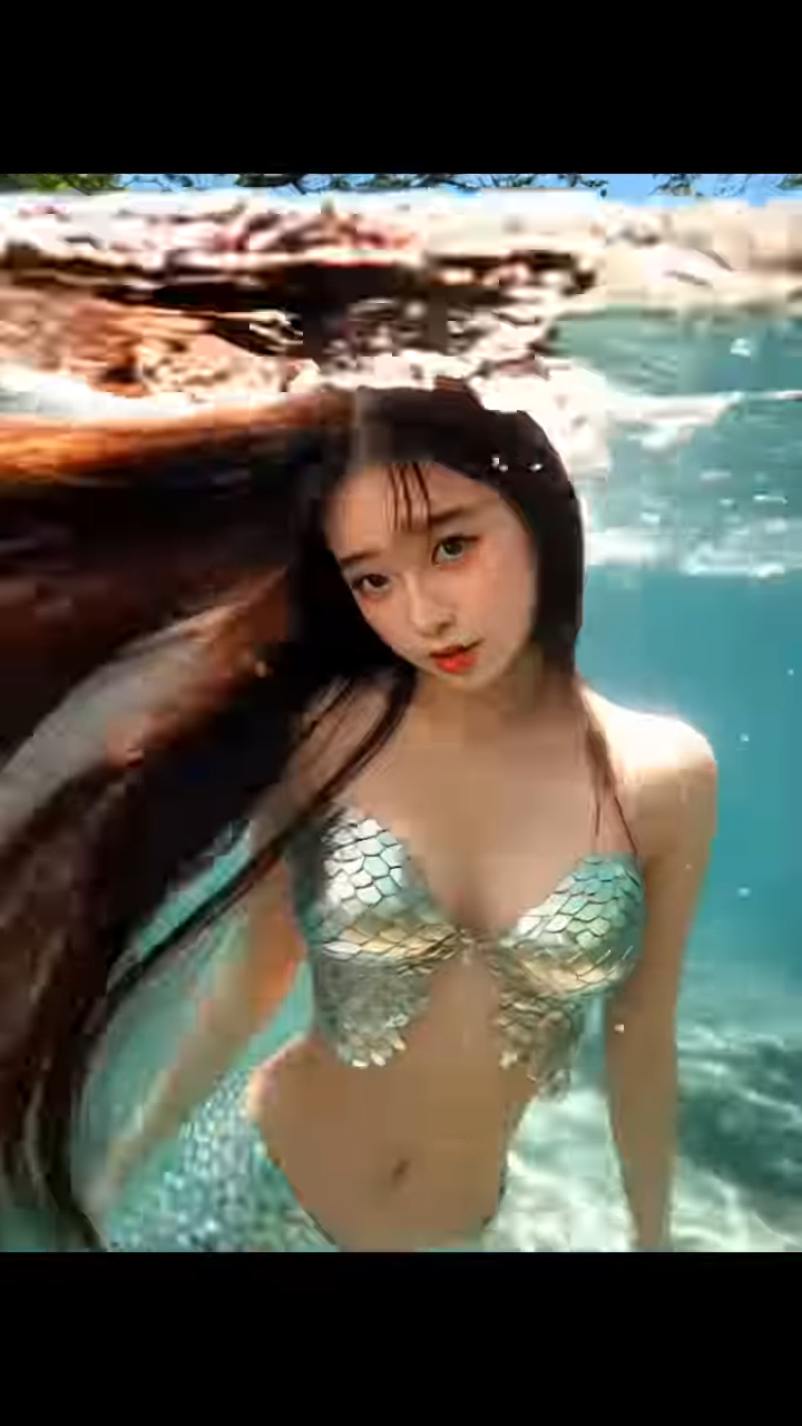 Lena in mermaid bikini