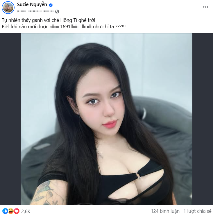 Screenshot of Suzie Nguyễn's social media post responding to haters