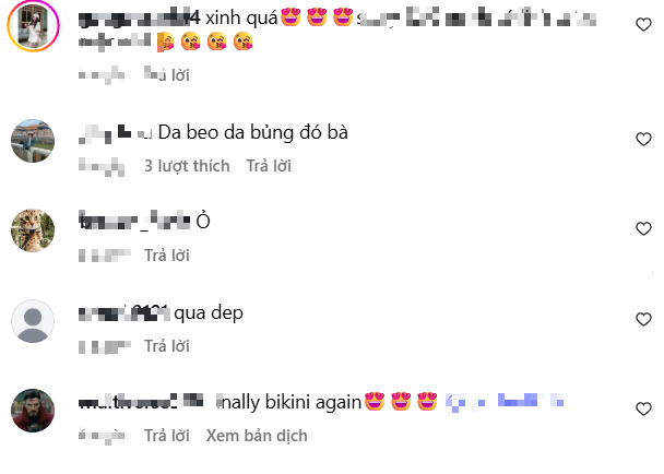 Fans flooding comments on Quỳnh Alee’s bikini post