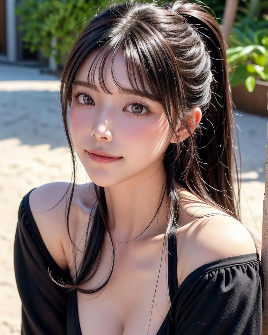 AI Uehara in bright yellow maid outfit