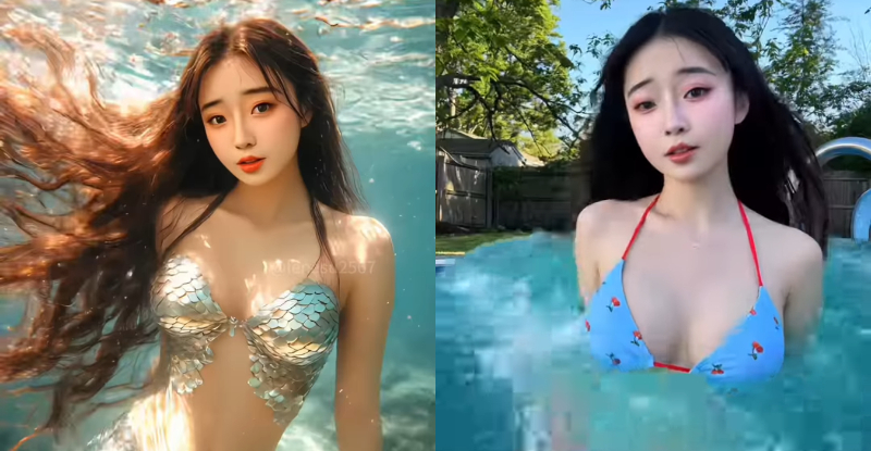 Lena underwater mermaid pose