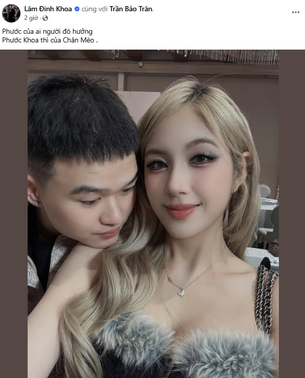 Streamer Rambo Shares Sweet Moment with Hot Girl Trân Mèo 1 Rambo and Trân Mèo cheek to cheek