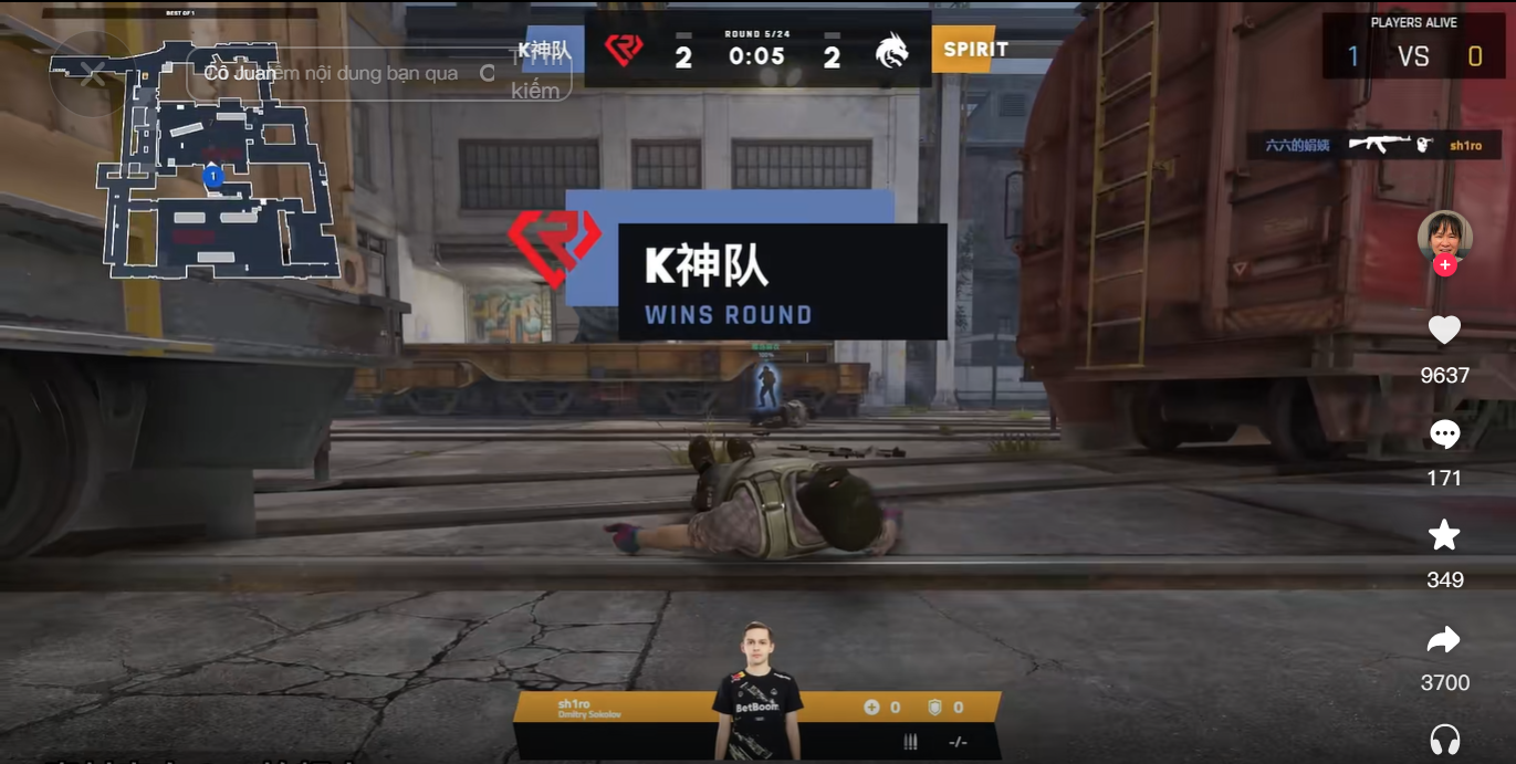 60-Year-Old Grandma Headshots Two CS2 World Champs 3 Donk getting headshot
