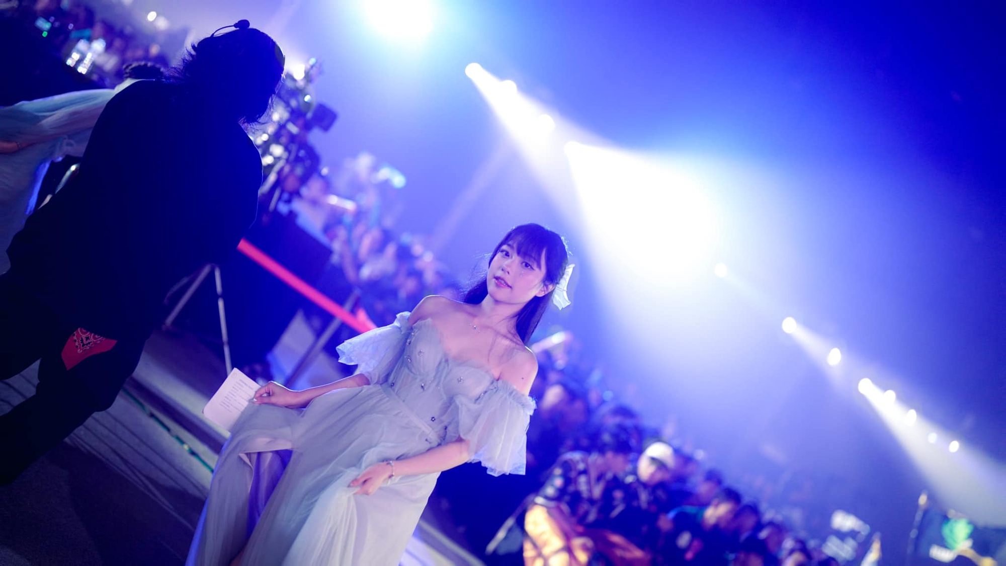 Free Fire MC Yoonsul Claps Back at Pregnancy Rumors 3 Yoonsul on stage as MC