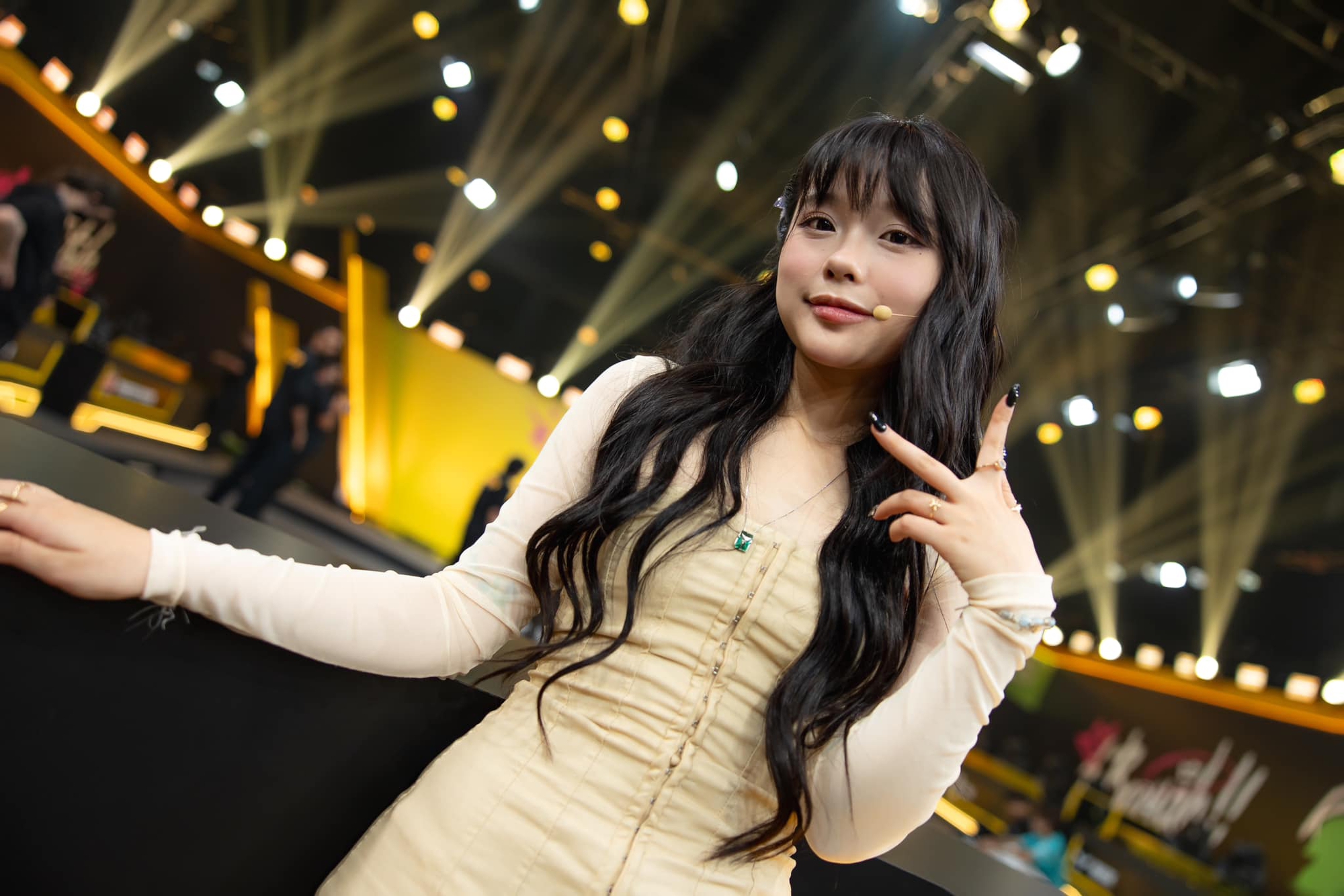 Free Fire MC Yoonsul Claps Back at Pregnancy Rumors 14 Yoonsul hosting on stage