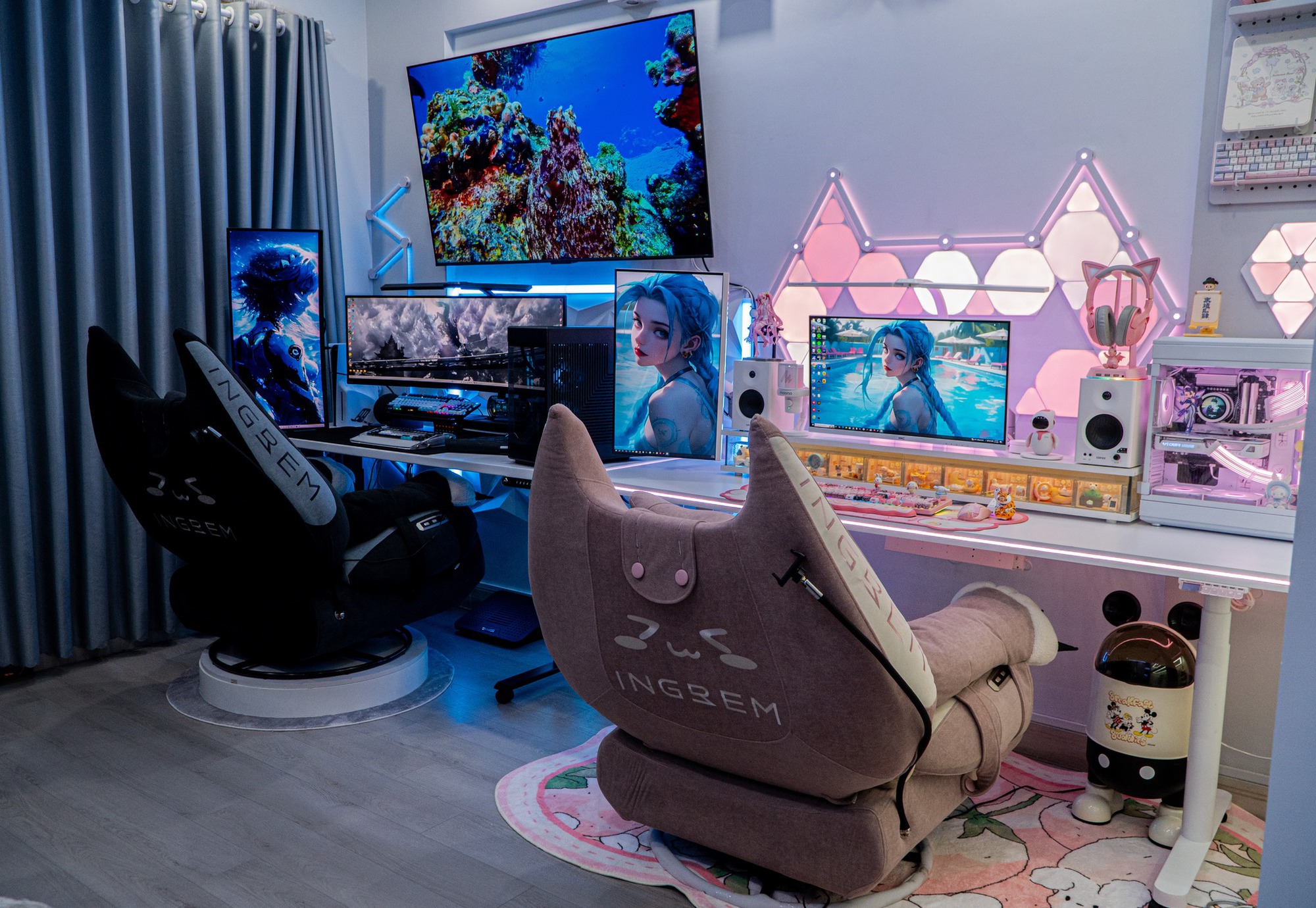 Husband's gaming setup