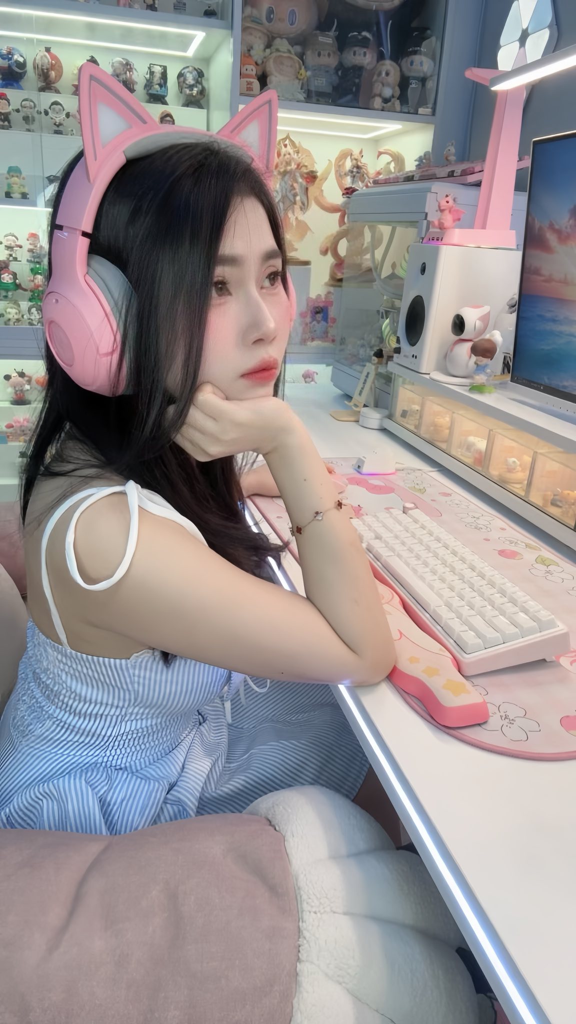 Close-up of gaming setup details