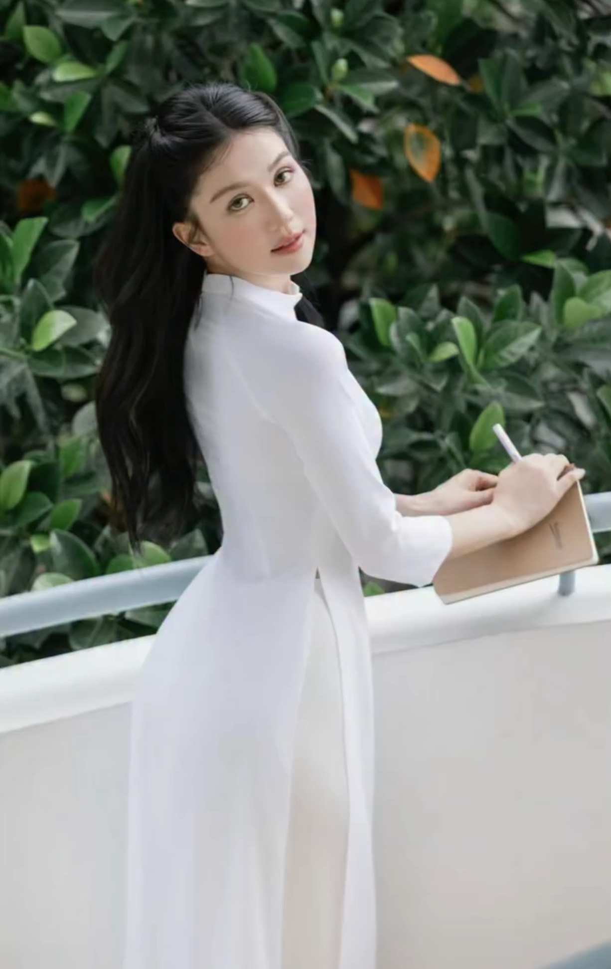 Ngọc Trinh Stuns Fans with Stunning High School Photo Shoot 3 Ngọc Trinh captivates with a shy, charming look.