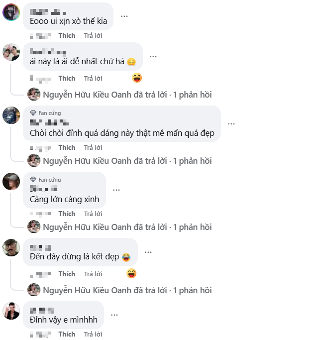 Streamer YuGi Kiều Oanh Stuns Fans with Perfect Side Profile 7 Fan comments praising YuGi Kiều Oanh