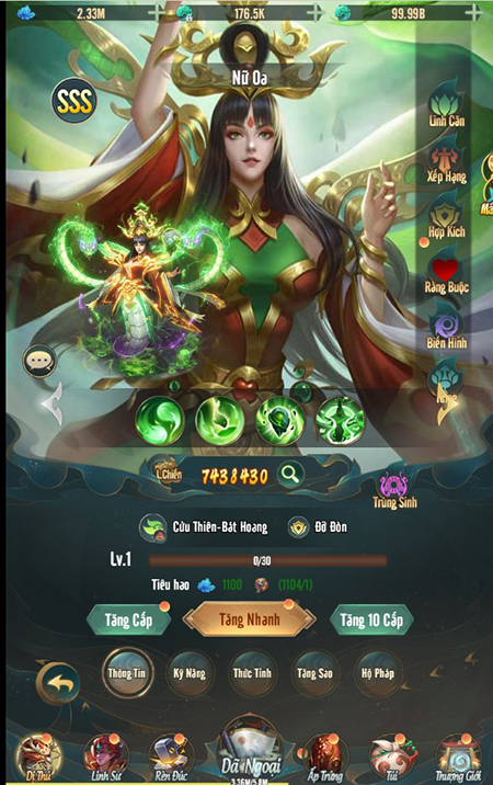 In-game battle scenes