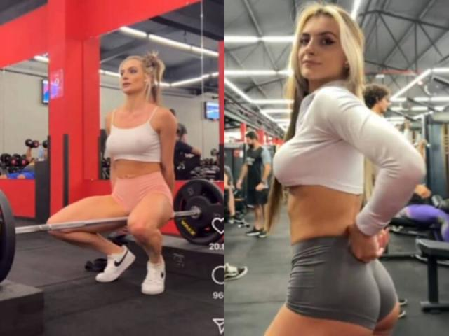 Sarah Caus gym workout