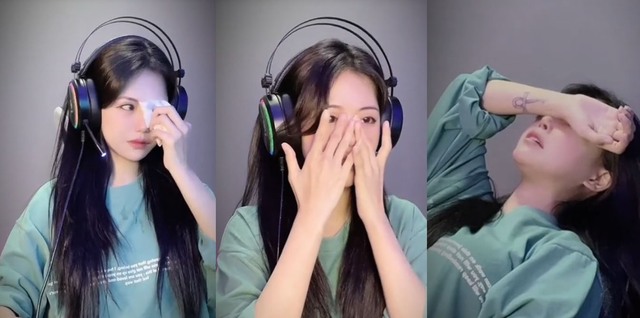 Streamer YuGi Kiều Oanh Stuns Fans with Perfect Side Profile 1 YuGi Kiều Oanh crying on stream