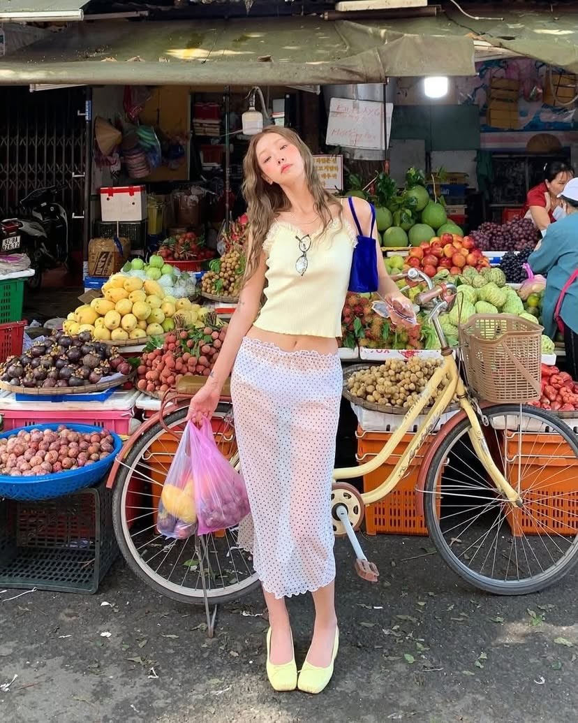 Controversial See-Through Outfit Sparks Debate in Hoi An 1 Woman in see-through dress in Hoi An