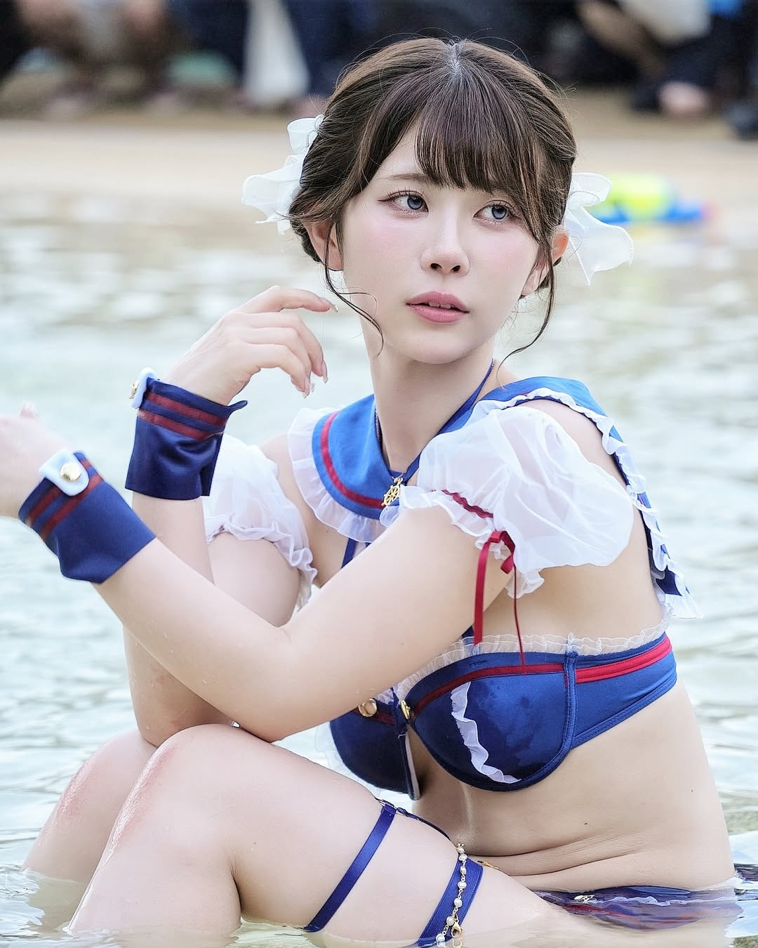 Aoi Ibuki wearing Chiba Jets jersey