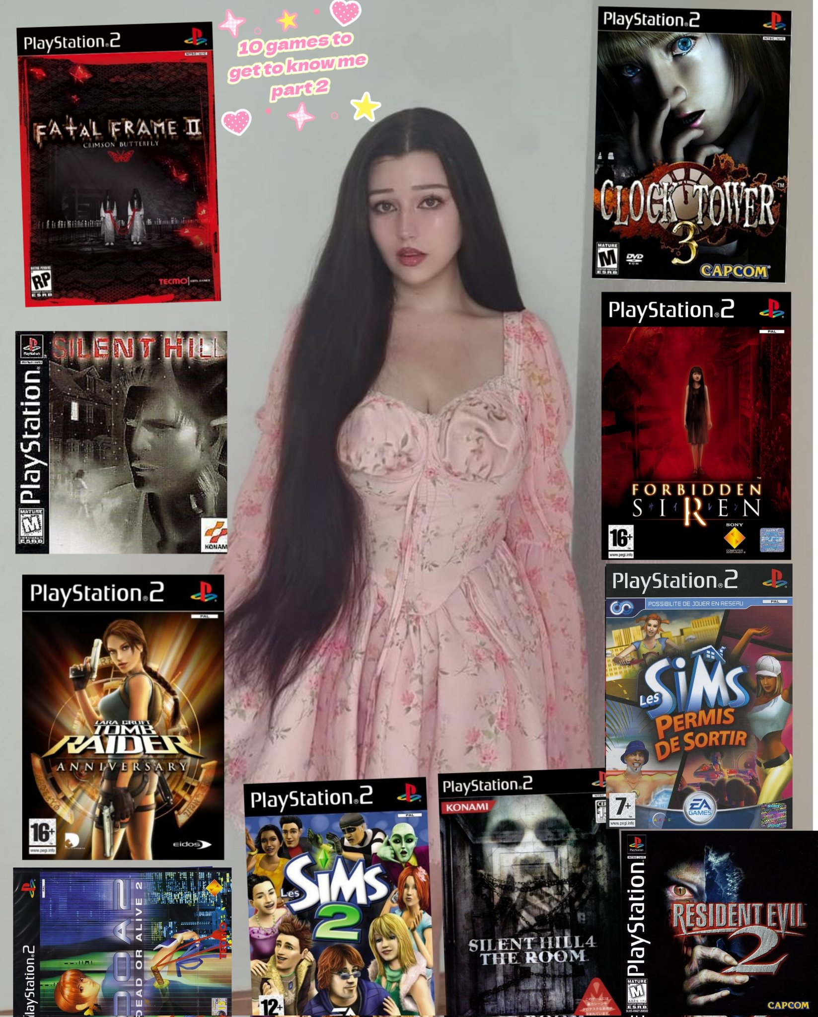 Streamer showing favorite games