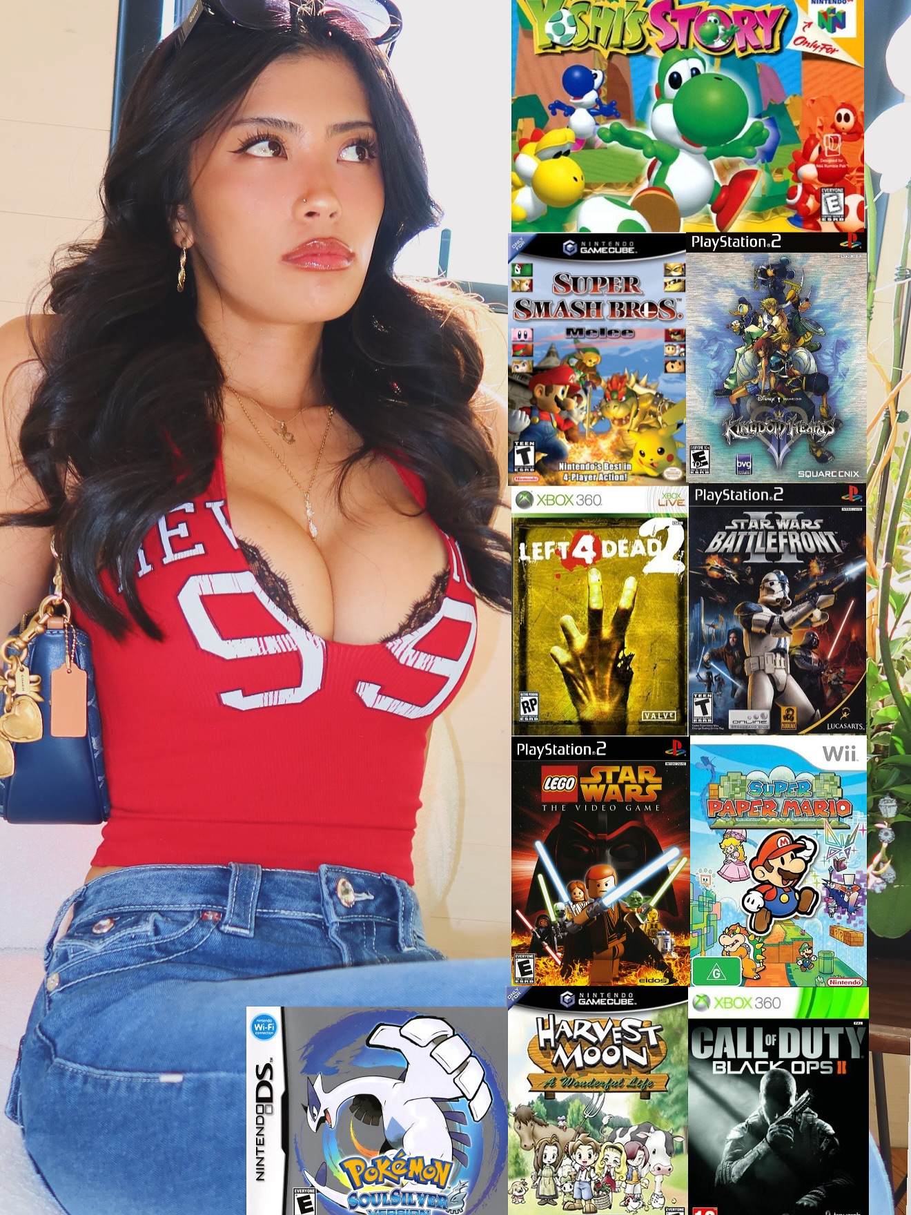 Streamer girl with favorite games