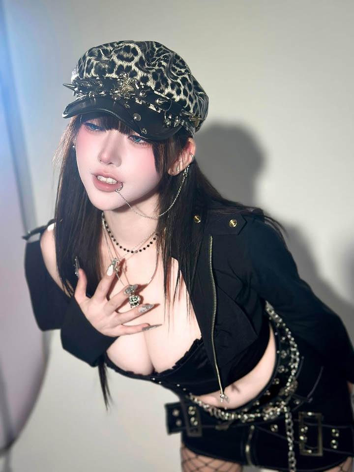 Naughty Rabitt in a softly lit room with a mysterious aura