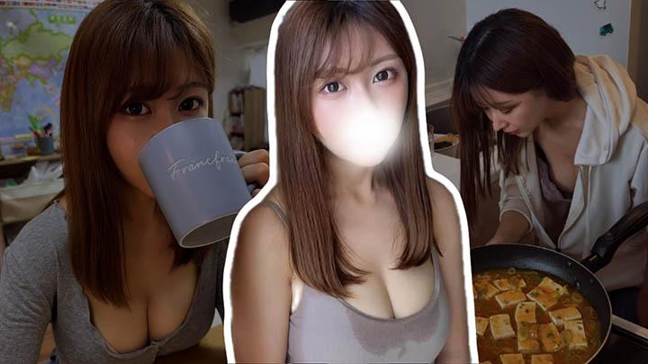 Saki posing in kitchen